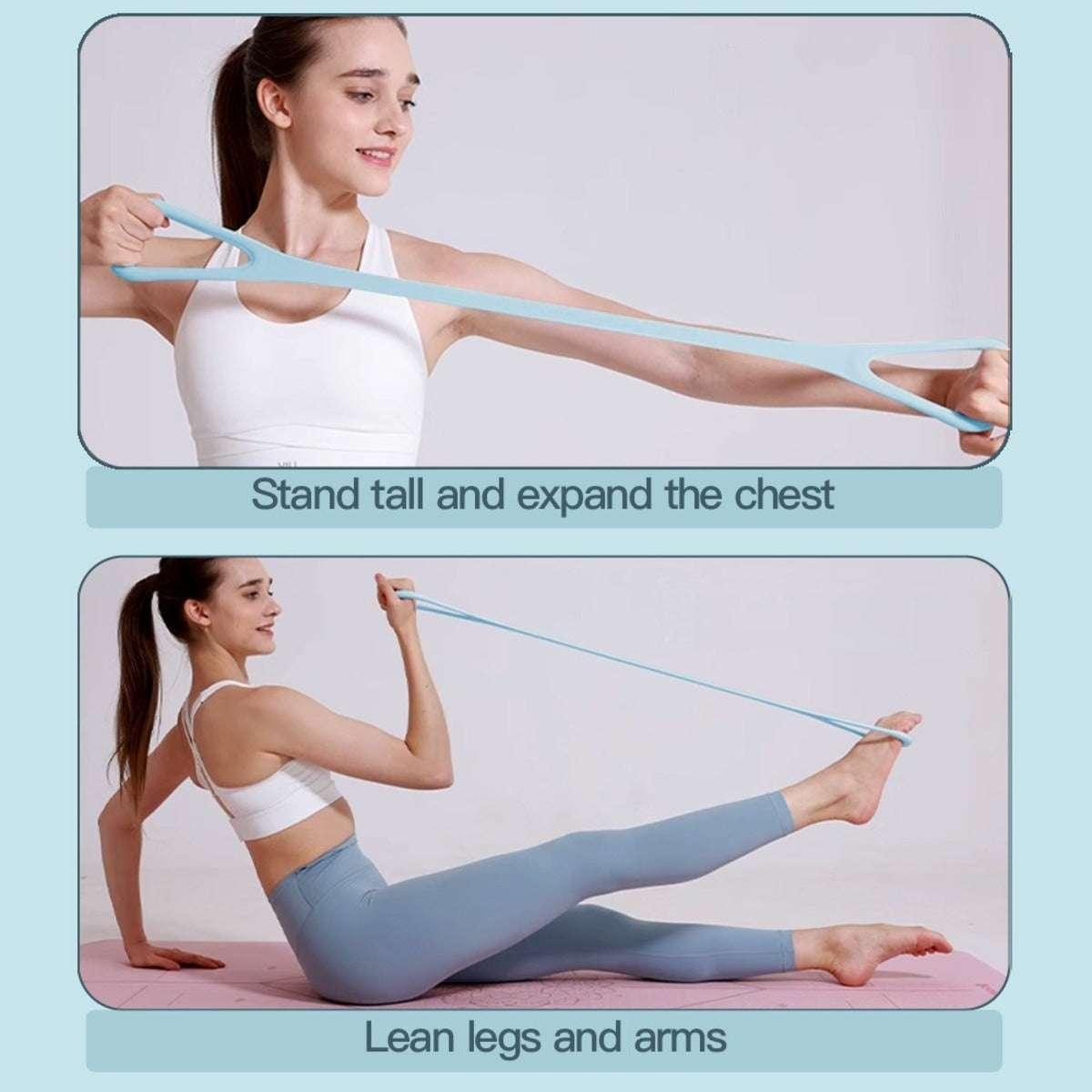 8-Shape Resistance Bands – Set of 3 for Yoga, Home Workouts, Legs & Glutes Training. - Fit Plus Now