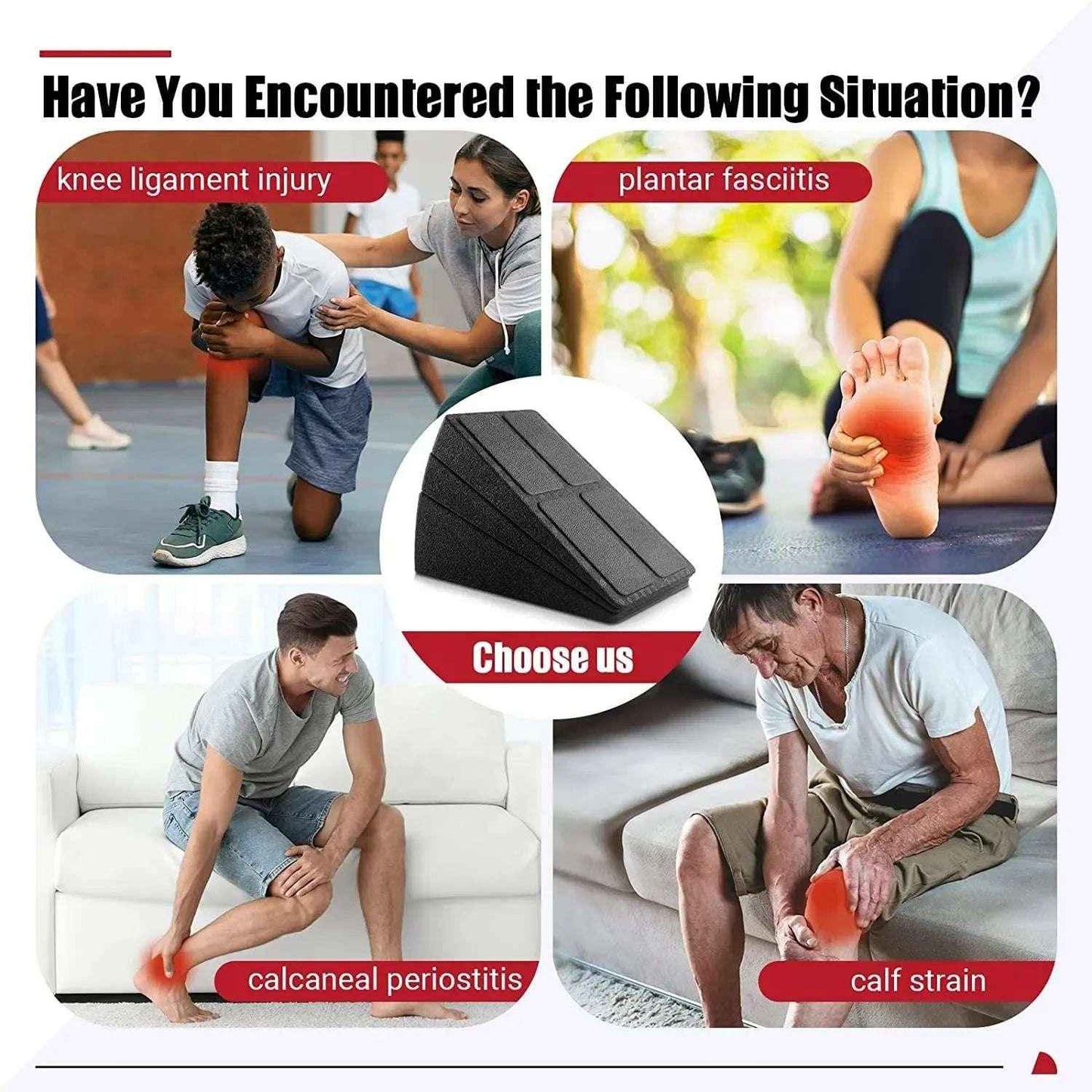 Adjustable Squat Wedge Blocks Set for Squats and Leg Activation..