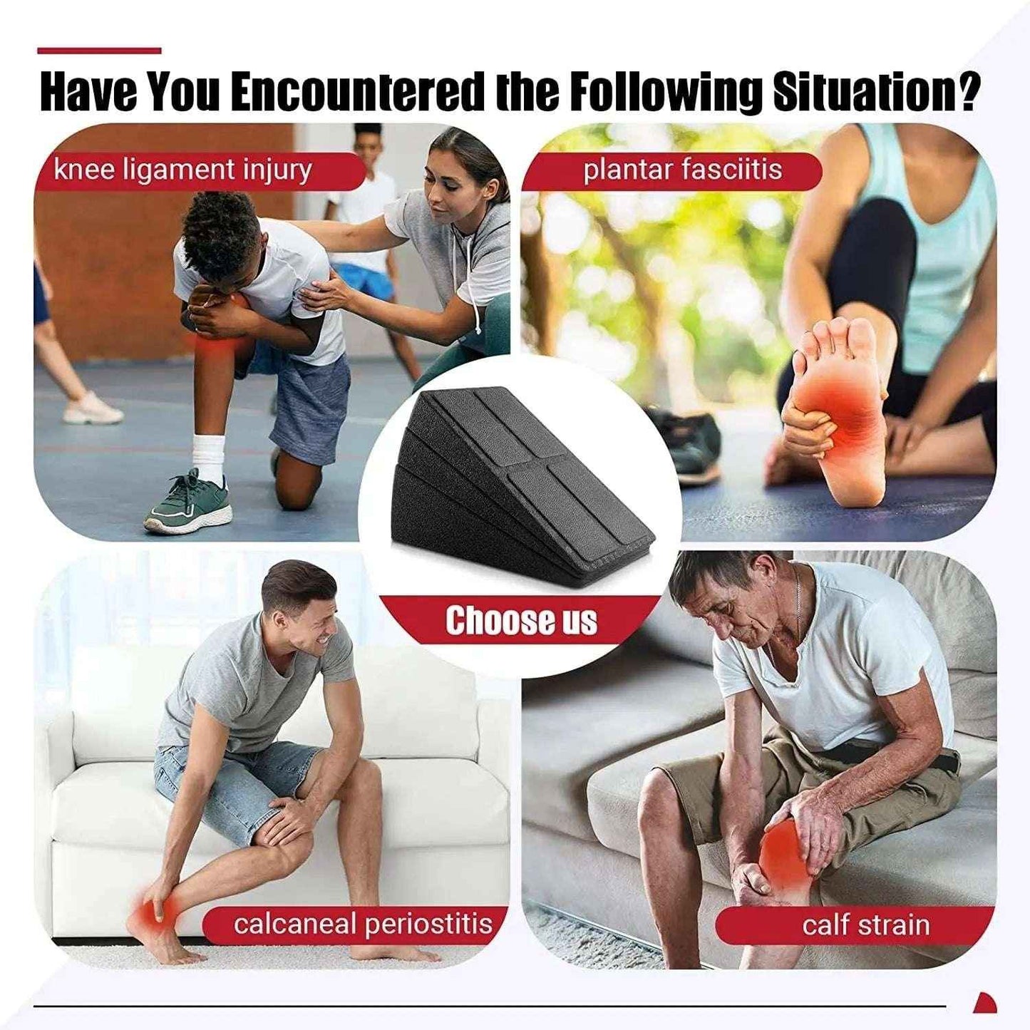 Adjustable Squat Wedge Blocks Set for Squats and Leg Activation..