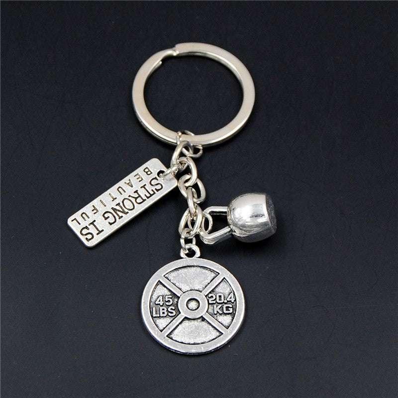 Dumbbell Barbell Key Ring – Fitness Gym Keychain for Workout Enthusiasts - Fit Plus Now
