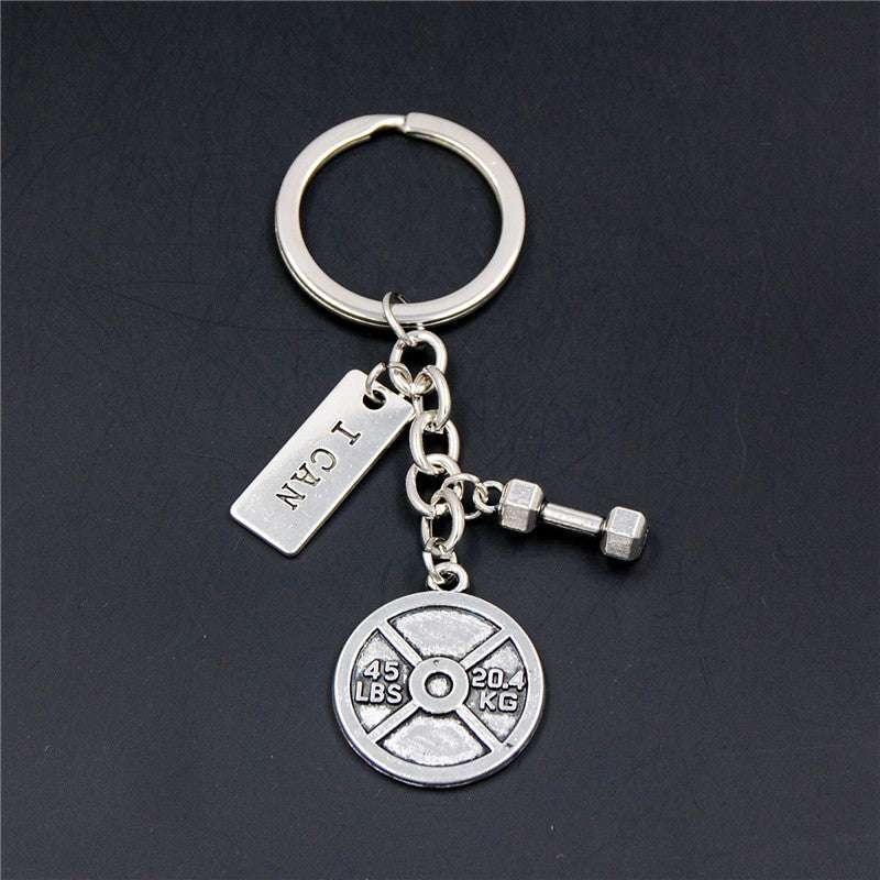 Dumbbell Barbell Key Ring – Fitness Gym Keychain for Workout Enthusiasts - Fit Plus Now
