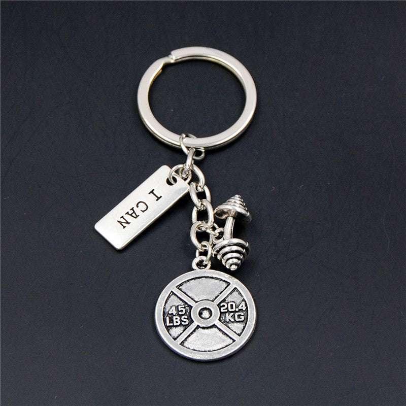 Dumbbell Barbell Key Ring – Fitness Gym Keychain for Workout Enthusiasts - Fit Plus Now