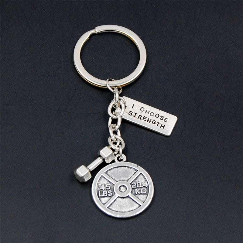Dumbbell Barbell Key Ring – Fitness Gym Keychain for Workout Enthusiasts - Fit Plus Now