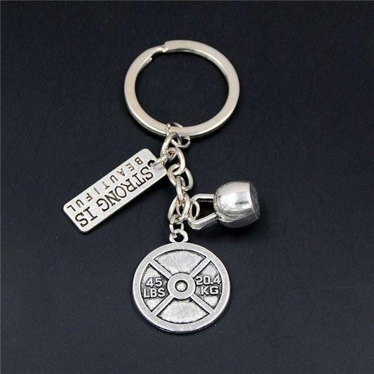 Dumbbell Barbell Key Ring – Fitness Gym Keychain for Workout Enthusiasts - Fit Plus Now