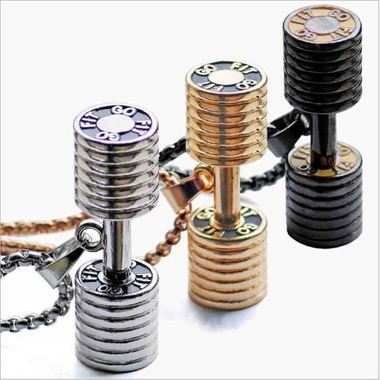 Dumbbell Barbell Pendant – Wear Your Strength with Style