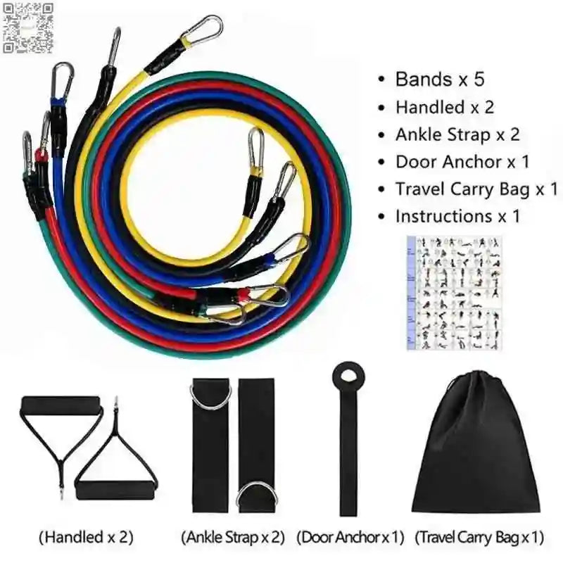 Resistance Bands Set for Women – 11-Piece Home Workout Kit - Fit Plus Now