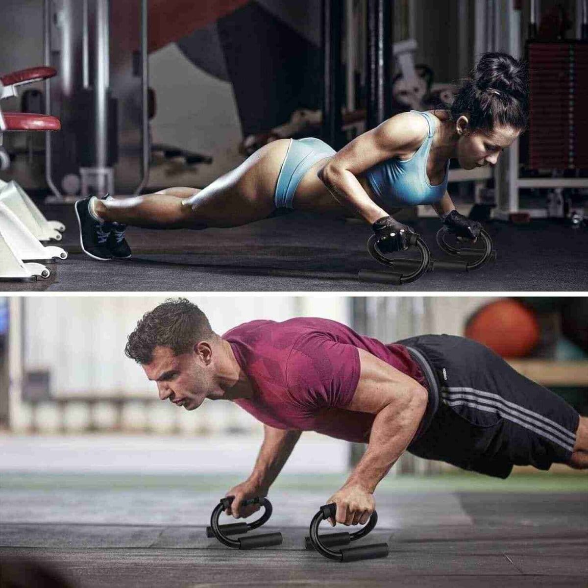S-Shaped Push-Up Bars for Strength Training - Fit Plus Now