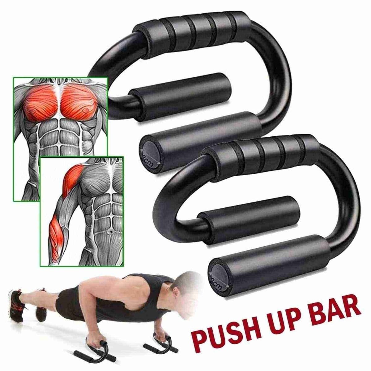 S-Shaped Push-Up Bars for Strength Training - Fit Plus Now