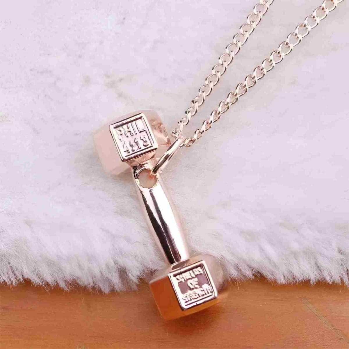 Titanium Barbell Necklace for Active Women – Wear Your Strength - Fit Plus Now
