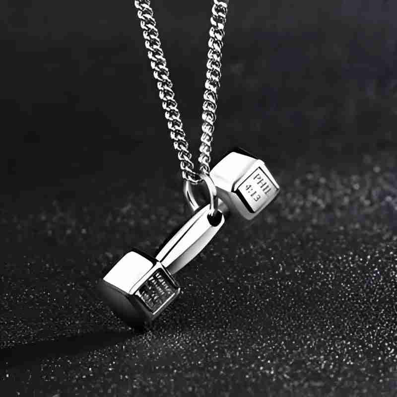 Titanium Barbell Necklace for Active Women – Wear Your Strength - Fit Plus Now