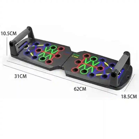 Foldable Push-Up Board Set for Portable Home Gym Workouts and Full Body Training.