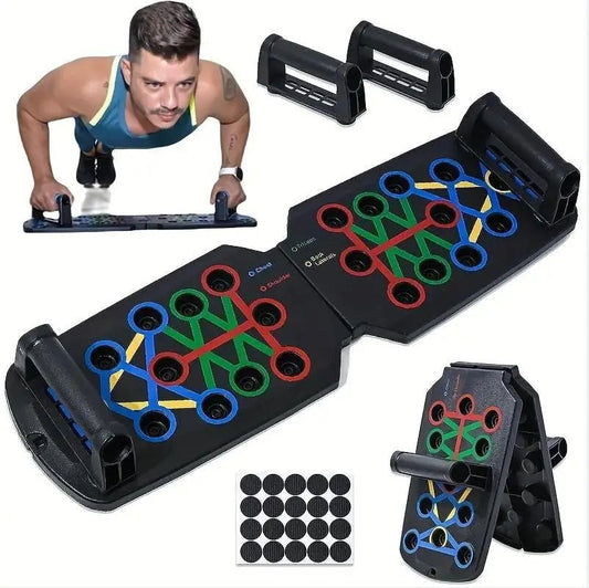 Foldable Push-Up Board Set – Portable Home Gym Workout System for Full Body Training - Fit Plus Now