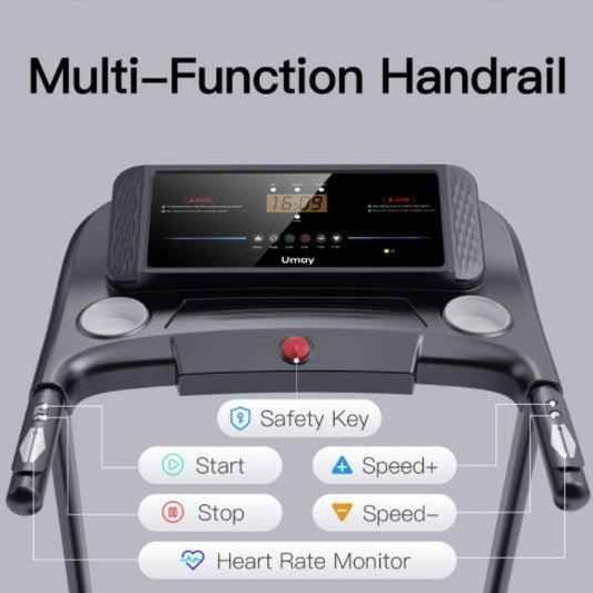 Home Folding Treadmill | 3.0 HP Quiet Motor | 3-Level Incline & Pulse Sensor | 8.7 MPH | 300 lbs Capacity | Compact & Space-Saving.