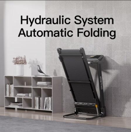 Home Folding Treadmill | 3.0 HP Quiet Motor | 3-Level Incline & Pulse Sensor | 8.7 MPH | 300 lbs Capacity | Compact & Space-Saving. - Fit Plus Now