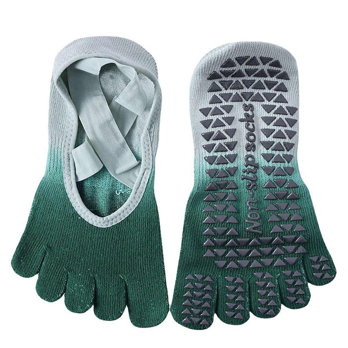 Non-Slip Yoga Socks with Grips – Full Toe Sticky Grip Socks for Yoga, Pilates, Barre & Dance. - Fit Plus Now