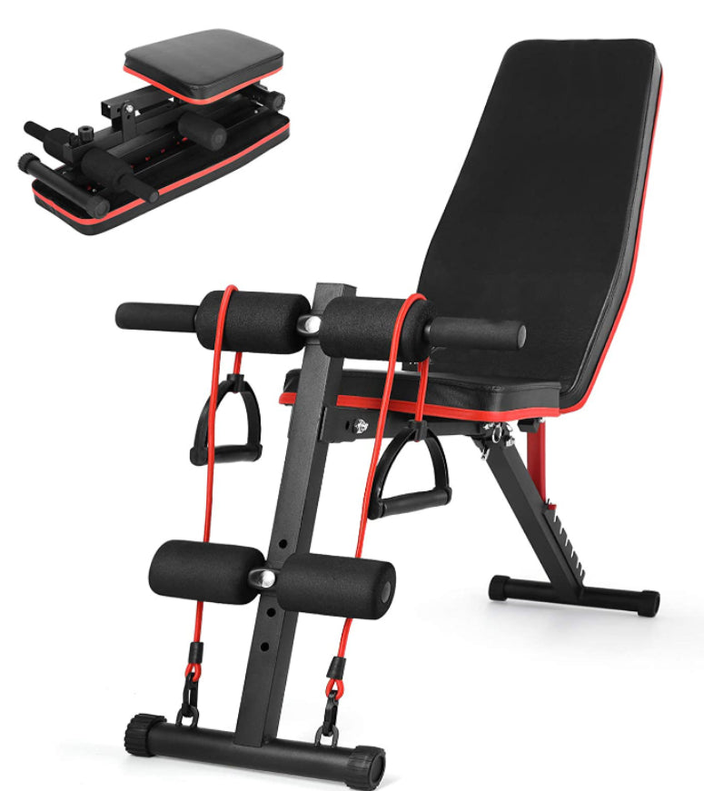 Home Dumbbell Bench for Crunches & Full-Body Fitness – Adjustable Fitness Equipment for Strength Training