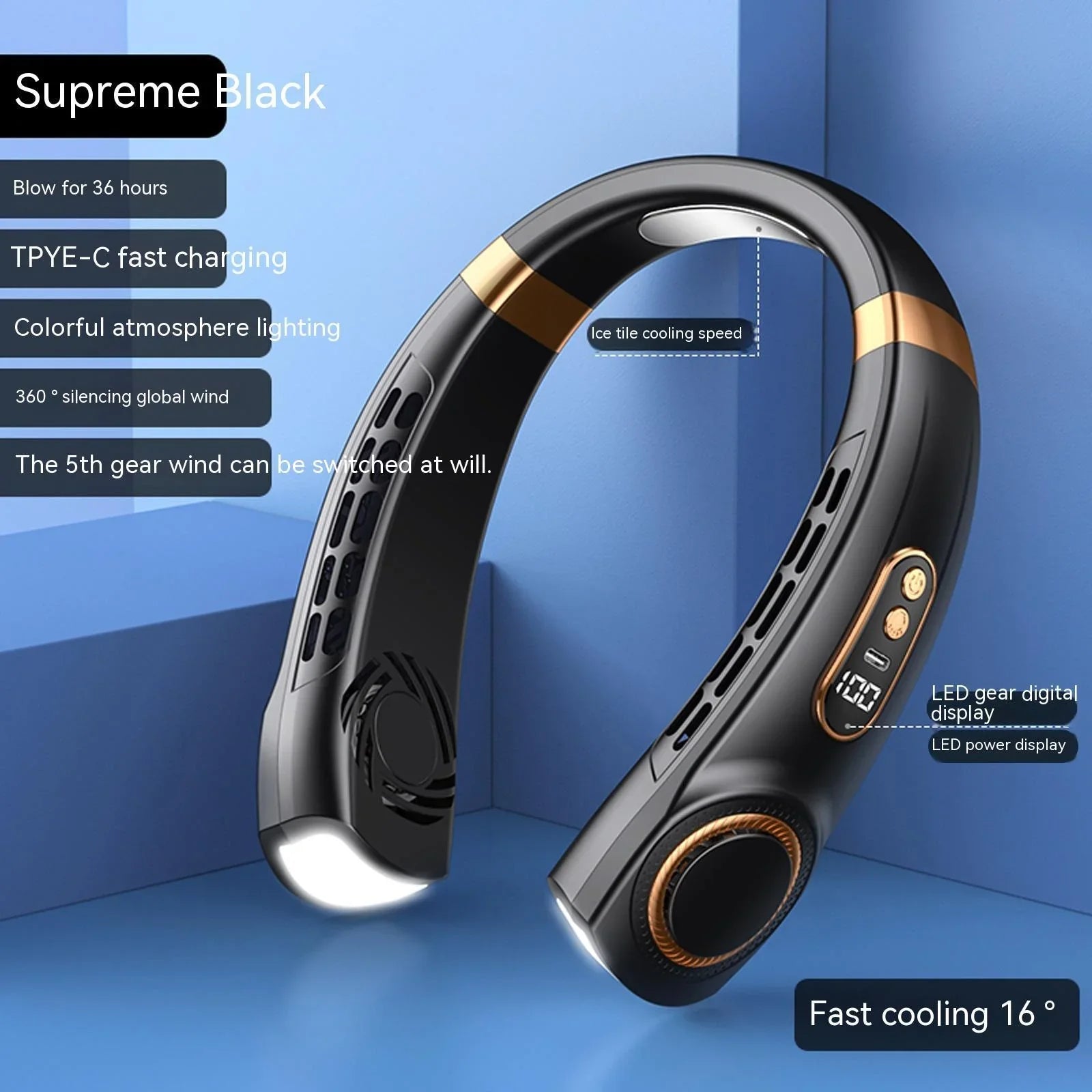 Portable Silent Cooling Neck Fan | Aura Series - Fit Plus Now