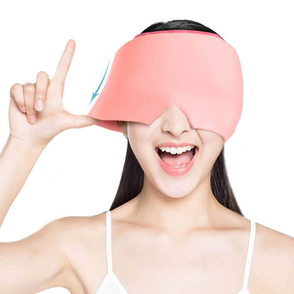 Printed Gel Ice Cap for Migraines – Cold Therapy Head Wrap & Ice Mask for Headache Relief. - Fit Plus Now