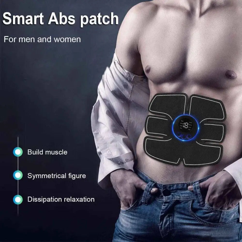 Rechargeable EMS ABS Muscle Toner – Portable Ab Stimulator & Core Trainer.