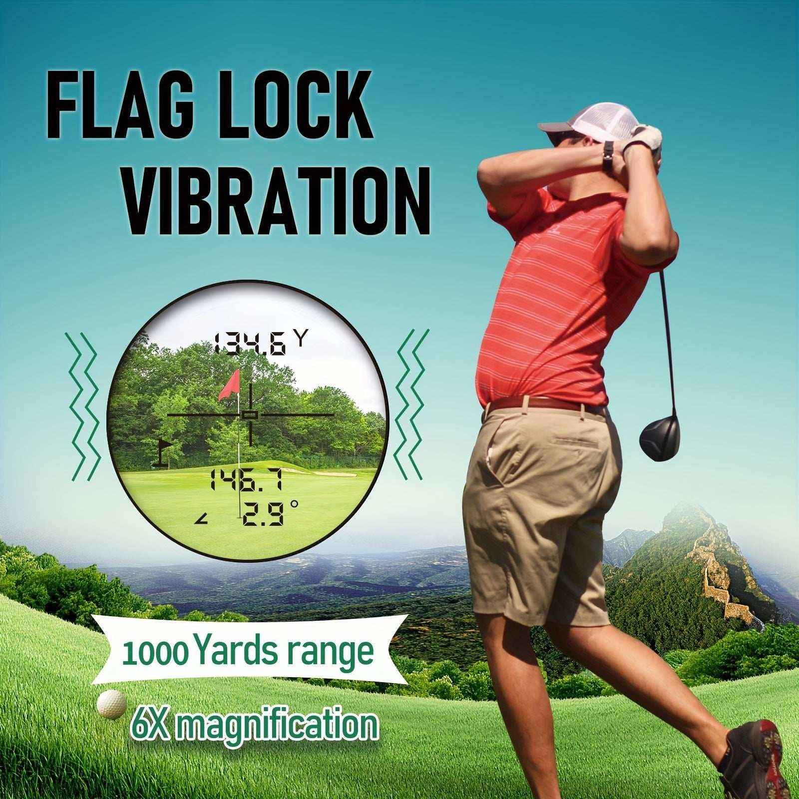 REVASRI 1000YDS Golf Rangefinder – Slope, Pin Lock, Laser Distance Finder