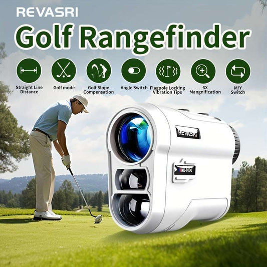 REVASRI 1000YDS Golf Rangefinder with Slope & Pin Lock – High-Precision Laser Distance Finder for Golf & Hunting. - Fit Plus Now