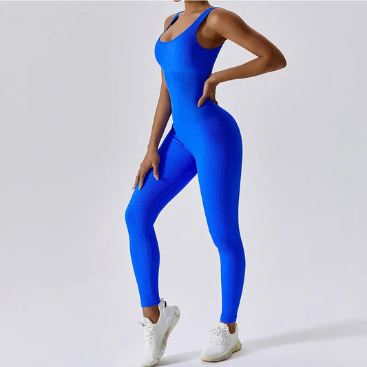 Seamless Yoga Bodysuit Fitness Set | One - Piece Activewear for Women | Breathable & Stretchy Workout Suit. - Fit Plus Now