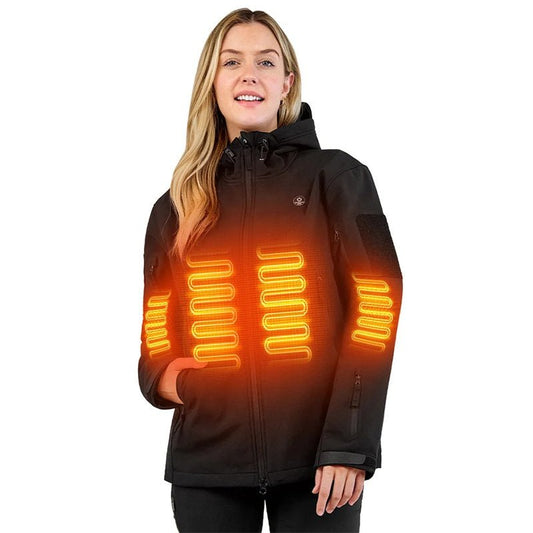 Women’s Heated Winter Coat – Soft Shell Jacket with 12V Battery for Cold Weather - Fit Plus Now