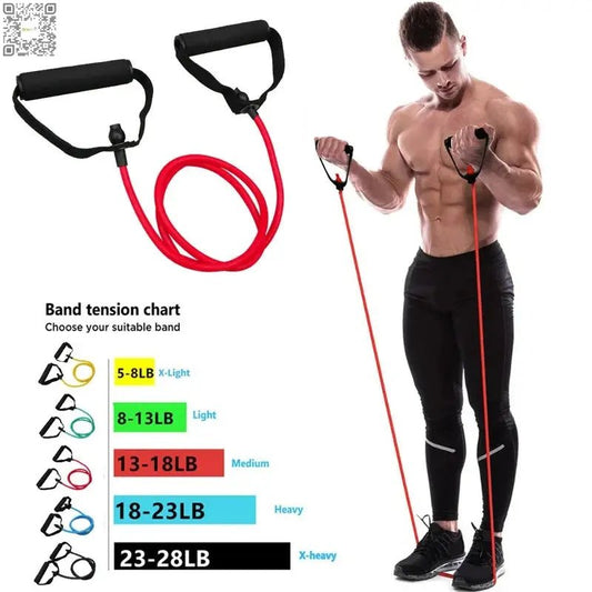 Fit Plus Now Yoga Resistance Band for Home Workouts with Adjustable Handles and Tension Levels